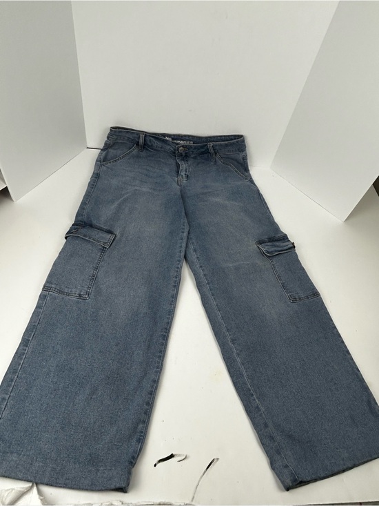 No Boundaries Denim - Women's Cargo Wide Leg Blue Jeans Sz 10 Juniors